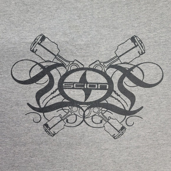 Vtg Scion Car Motor Graphic T-Shirt White Size Large Y2k - Picture 3 of 8